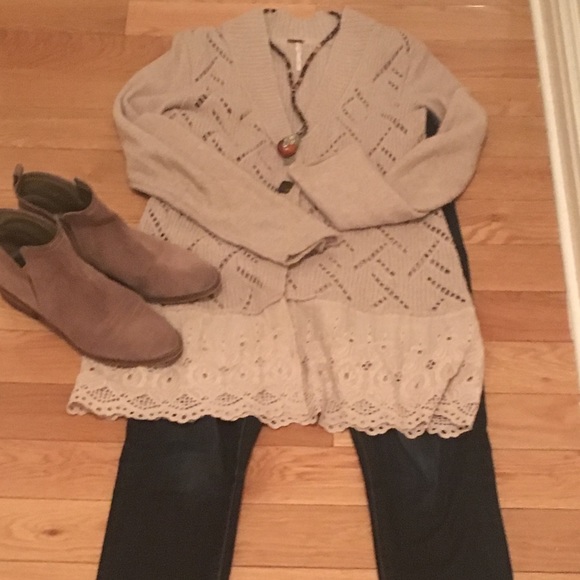 Free People Sweaters - Free People Long Cardigan Sweater Size Small
